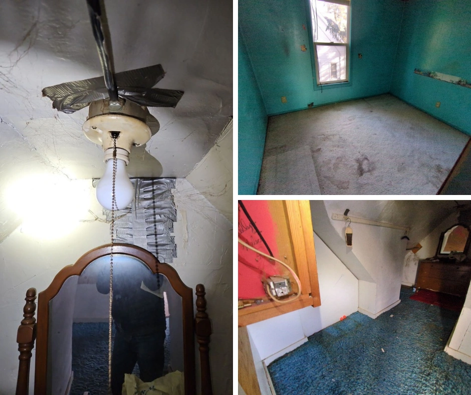 Rental property in Aurora, Illinois with significant interior damage caused by a tenant.