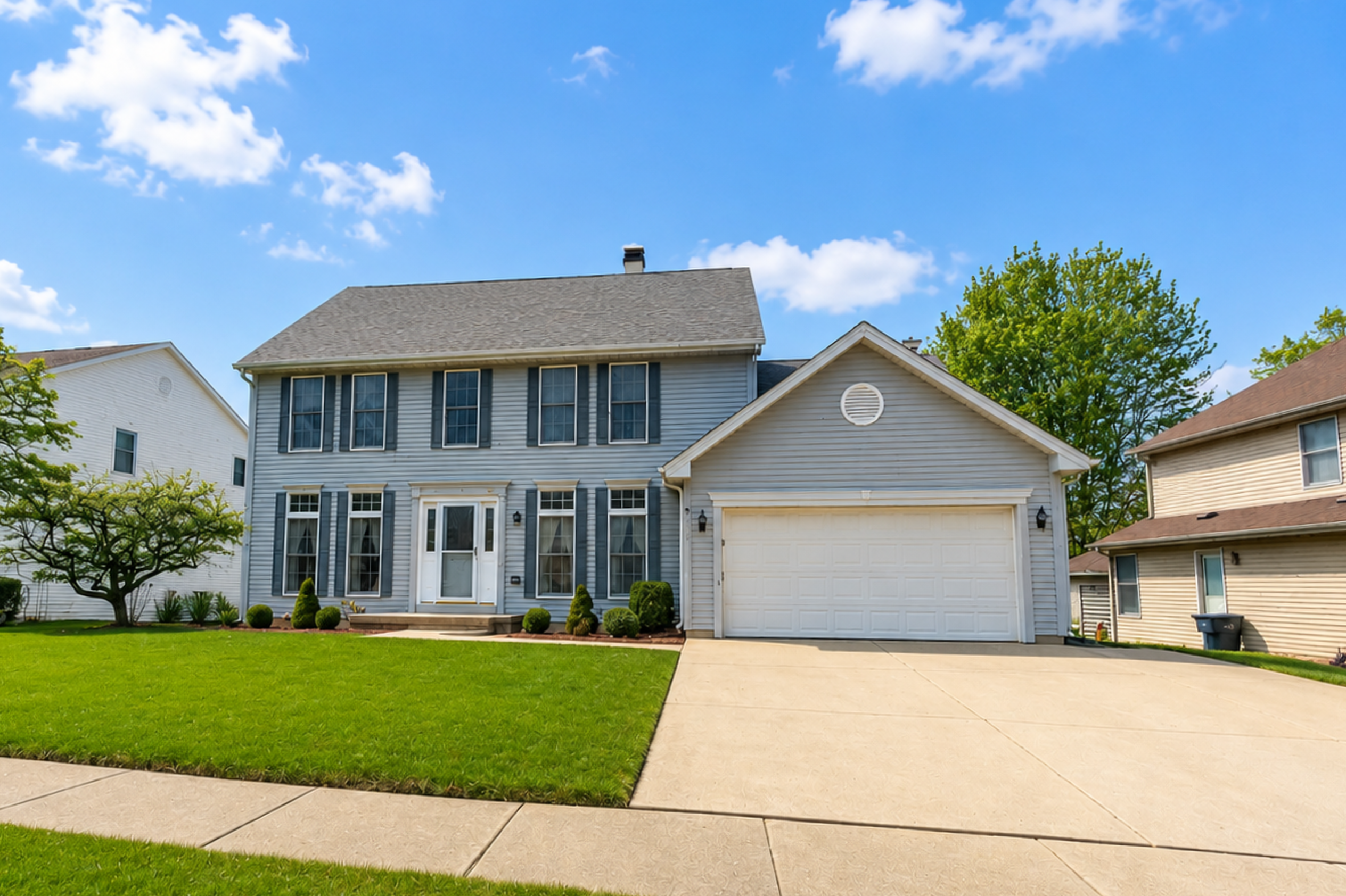 Residential homes in Carol Stream, Illinois